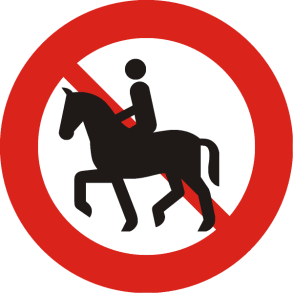 C26,1 - Ridning og føring af hest forbudt