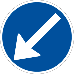 D15,2 - Påbudt passage venstre