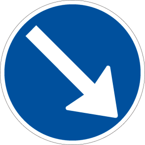 D15,3 - Påbudt passage højre