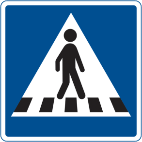 E17,1 - Fodgængerfelt højrevendt