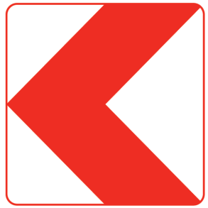 O41,1 - Retningspil (kan spejlvendes)