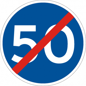 D56-50 - Ophør af mindste hastighed