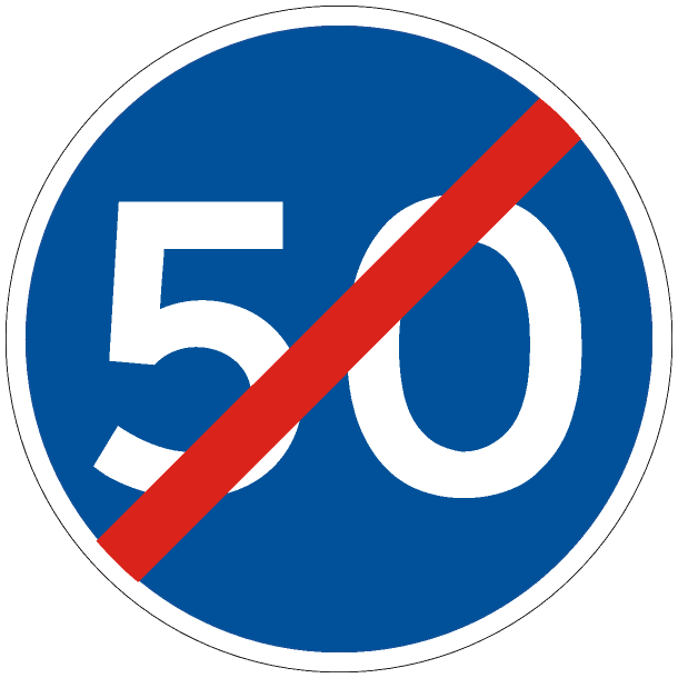 D56-50 - Oph�r af mindste hastighed - 30cm