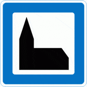 M51/M51 - Kirke - dobbeltsidet - 50x50cm