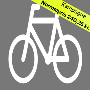 Premark� Cykelsymbol - 1000 mm - hvid