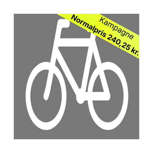 Premark� Cykelsymbol - 1000 mm - hvid