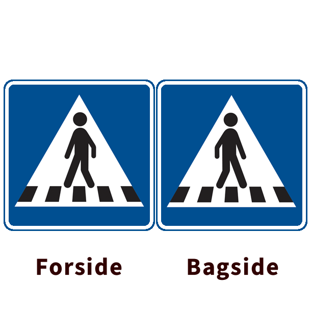 E17/E17,1 - Fodgngerfelt - 60x60cm - dobbeltsidet