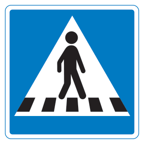 E17,1 - Fodgngerfelt hjrevendt - 40x40cm