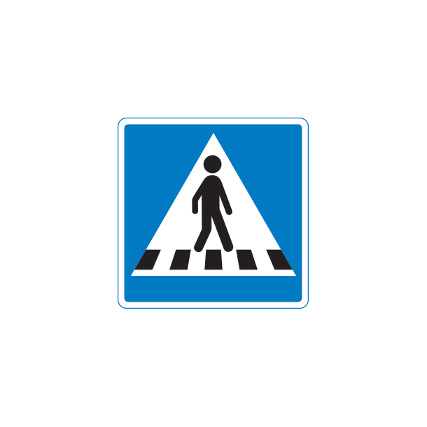 E17,1 - Fodgngerfelt hjrevendt - 60x60cm