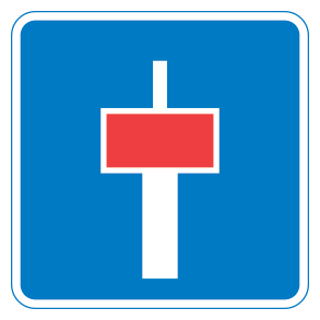 E18,1 - Blind vej, fortstter i sti - 30x30cm