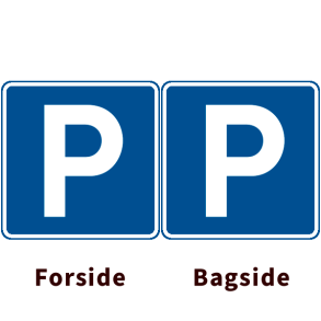 E33,1/E33,1 - Parkering - 50x50cm - dobbeltsidet