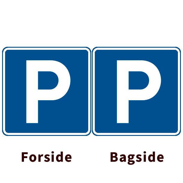 E33,1/E33,1 - Parkering - 50x50cm - dobbeltsidet