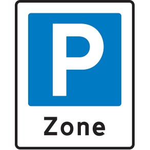 E68,3 - Zone med parkering - 60x50cm