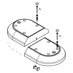 Helleanl�g Blok 100x50x13cm, incl. skruer og plugs (excl. pullert/skilt)