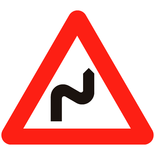 A42,1 - Flere sving, det frste til hjre - 90cm