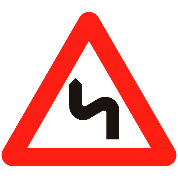 A42,2 - Flere sving, det f�rste til venstre - 70cm