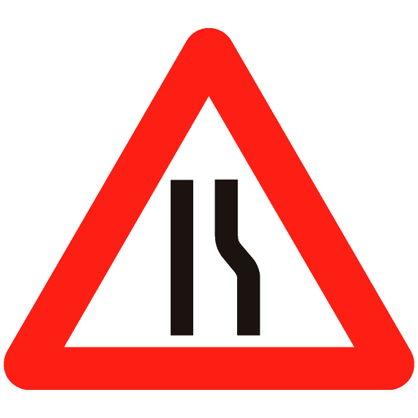 A43,3 - Indsn�vret vej i h�jre side - 90cm