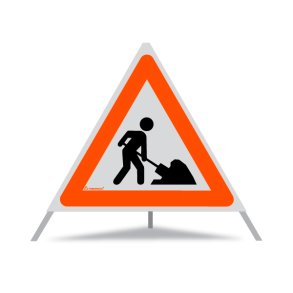 Foldeskilt, 70 cm, ureflekterende