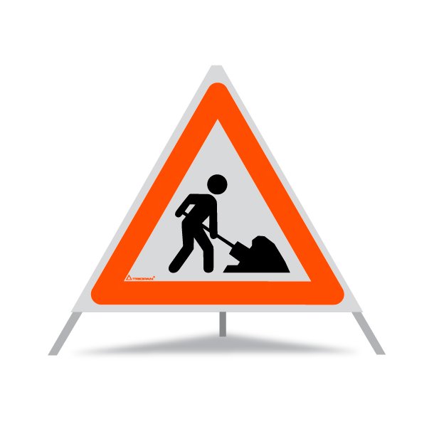 Foldeskilt, 90 cm, reflekterende