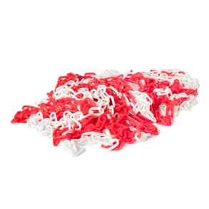 Afsp�rringsk�de 25m r�d/hvid 8mm pris pr.mtr