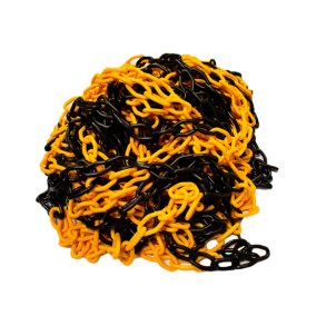 Afsp�rringsk�de 25m gul/sort 8mm pris pr. mtr.