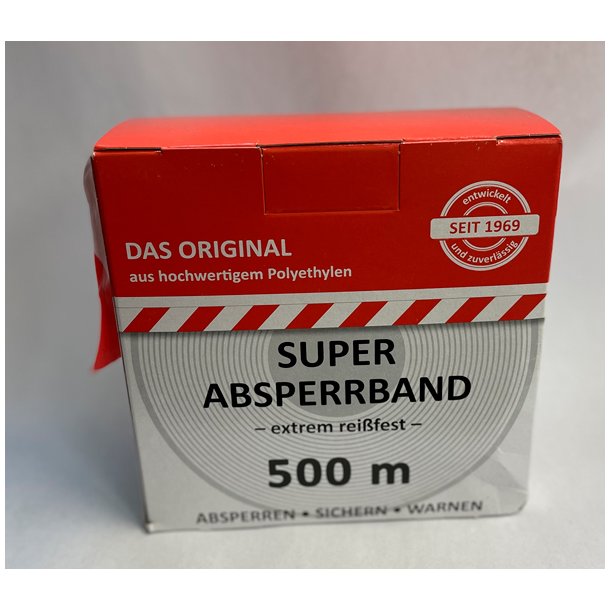 Afmrkningsbnd rd/hvid, 500M
