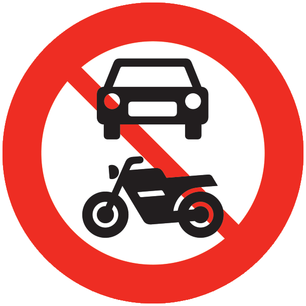 C22,1 - Motorkretj, traktor og motorredskab forbudt - 50cm