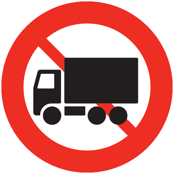 C23,1 - Lastbil forbudt - 50cm