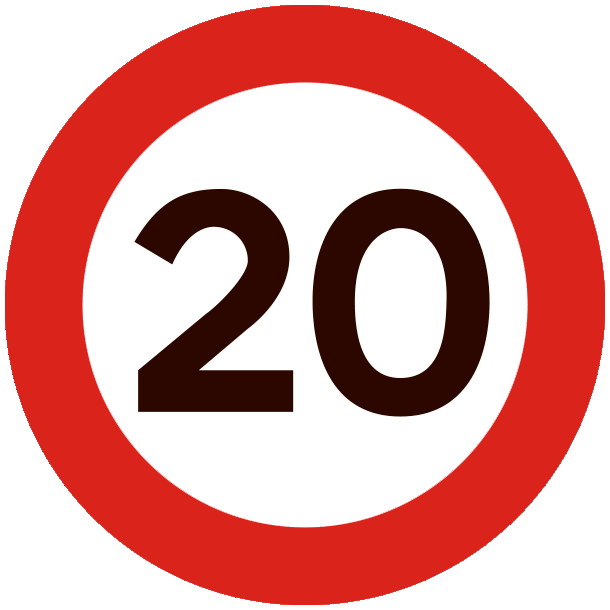 C55-20 - Lokal hastighedsbegrnsning - 70cm