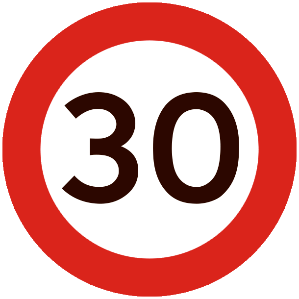 C55-30 - Lokal hastighedsbegrnsning - 70cm
