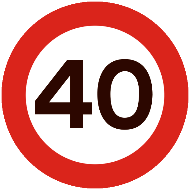 C55-40 - Lokal hastighedsbegrnsning - 50cm