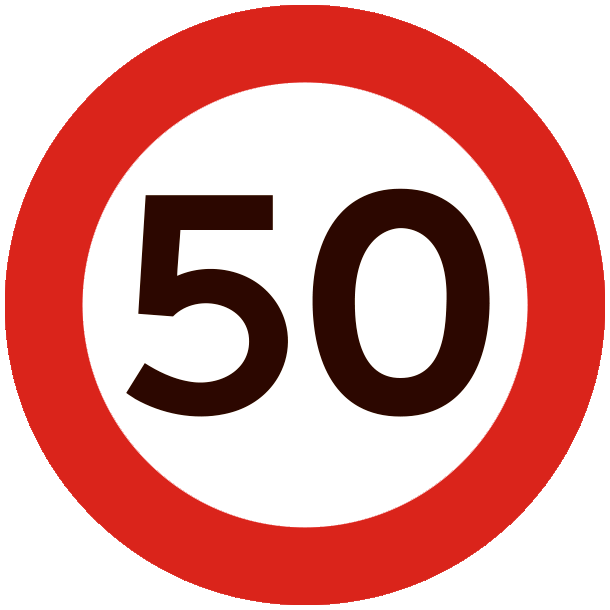 C55-50 - Lokal hastighedsbegrnsning - 50cm