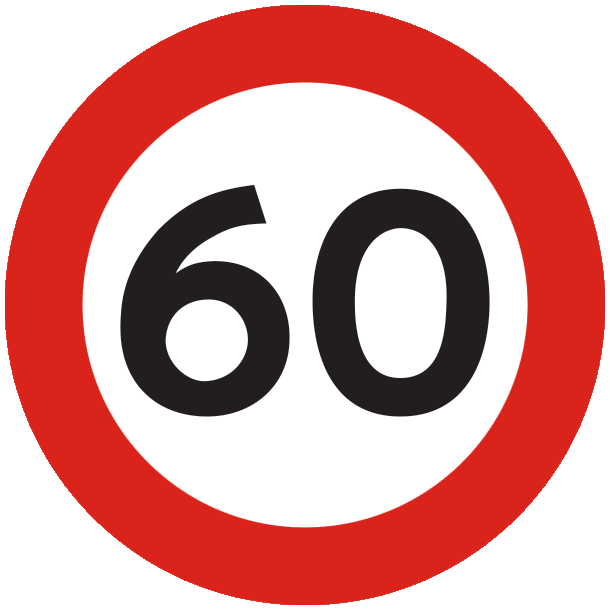 C55-60 - Lokal hastighedsbegr�nsning - 70cm