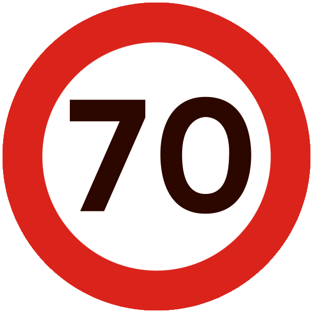 C55-70 - Lokal hastighedsbegrnsning - 70 cm