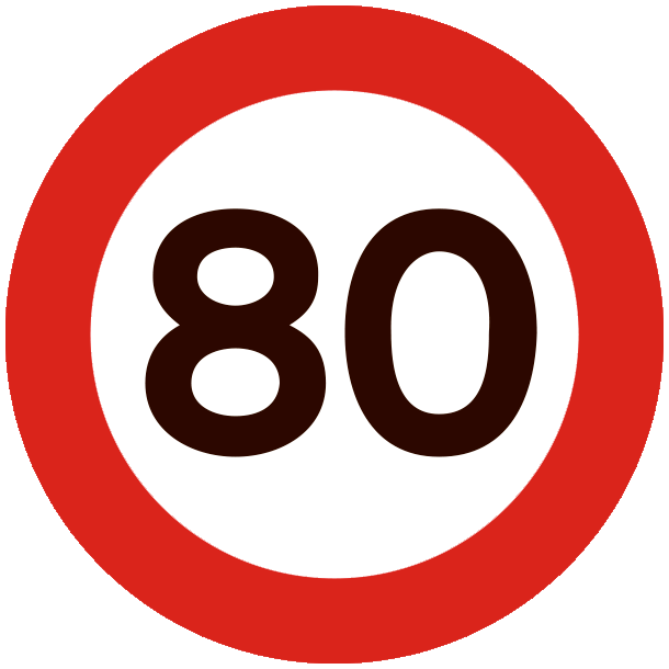 C55-80 - Lokal hastighedsbegrnsning - 70 cm