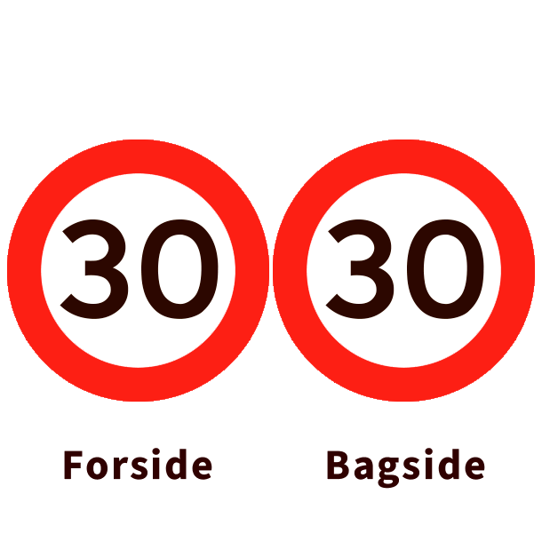 C55-30/C55-30 - Lokal hastighedsbegrnsning - dobbeltsidet - 50cm