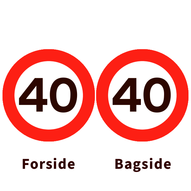 C55-40/C55-40 - Lokal hastighedsbegr�nsning - dobbeltsidet - 50cm