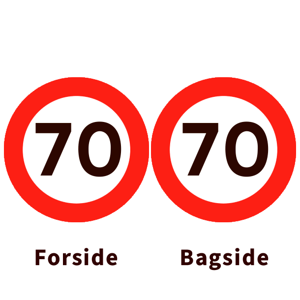 C55-70/C55-70 - Lokal hastighedsbegrnsning - dobbeltsidet - 70cm