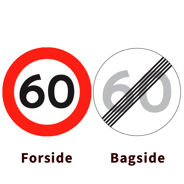 C55-60/C56-60 - Lokal hastighedsbegr�nsning og oph�r - dobbeltsidet - 50cm