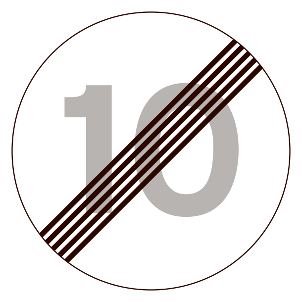 C56-10 - Oph�r af lokal hastighedsbegr�nsning - 50cm