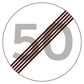 C56-50 - Ophør af lokal hastighedsbegrænsning