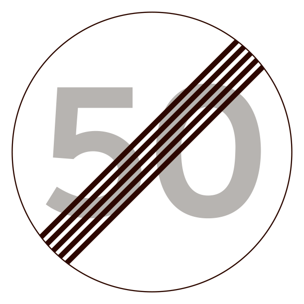 C56-50 - Oph�r af lokal hastighedsbegr�nsning - 70cm