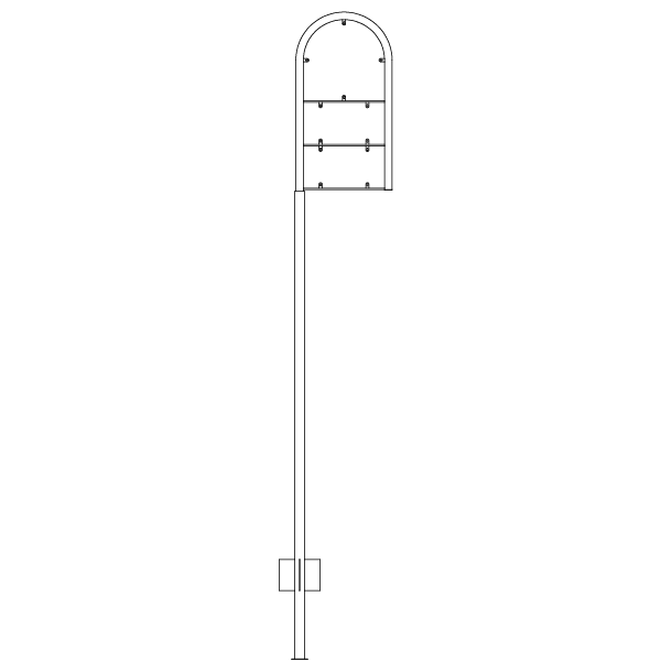 Buet stander 50+2x25x50 cm