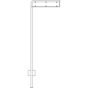 Vinkelstander 16x100cm m/ramme