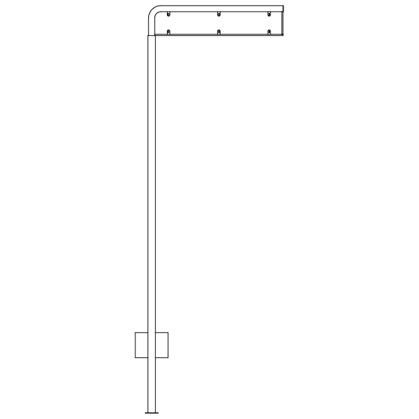 Vinkelstander 16x100cm m/ramme