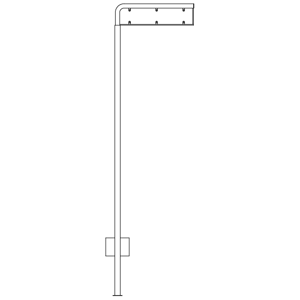 Vinkelstander 16x80cm m/ramme