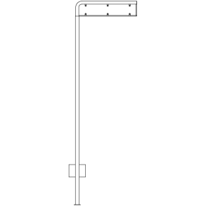 Vinkelstander 16x90cm m/ramme