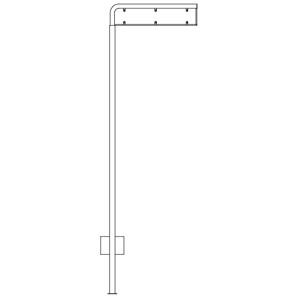Vinkelstander 16x90cm m/ramme