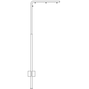 Vinkelstander16x100 cm ben