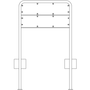 Lav galge til 2x23,5 cm høje tavler